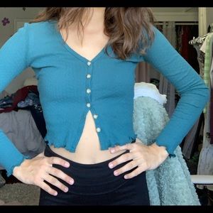 two cardigan button up tops